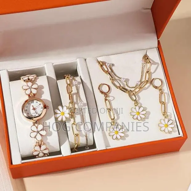 Ladies Jewelry Watch Bracelet Earrings Birthday Gift Box Set Package · Photo 1