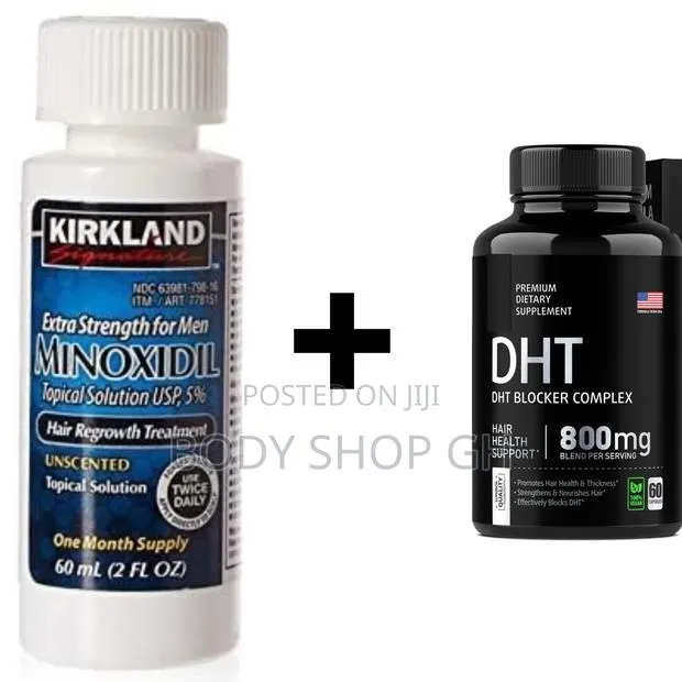Hairline and Baldness Treatment Pack - Minoxidil + DHT Block · Photo 1