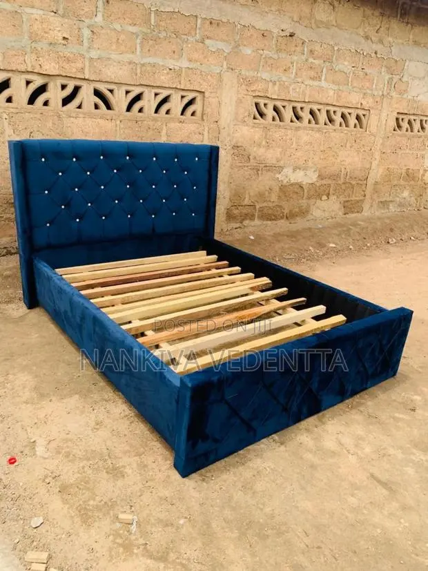 Fabric Double Bed Frame · Photo 1