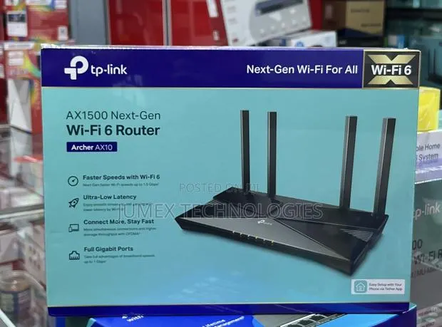TP-Link GIGABIT AX1500 Next-Gen Wi-Fi 6 Router Archer AX10 · Photo 1