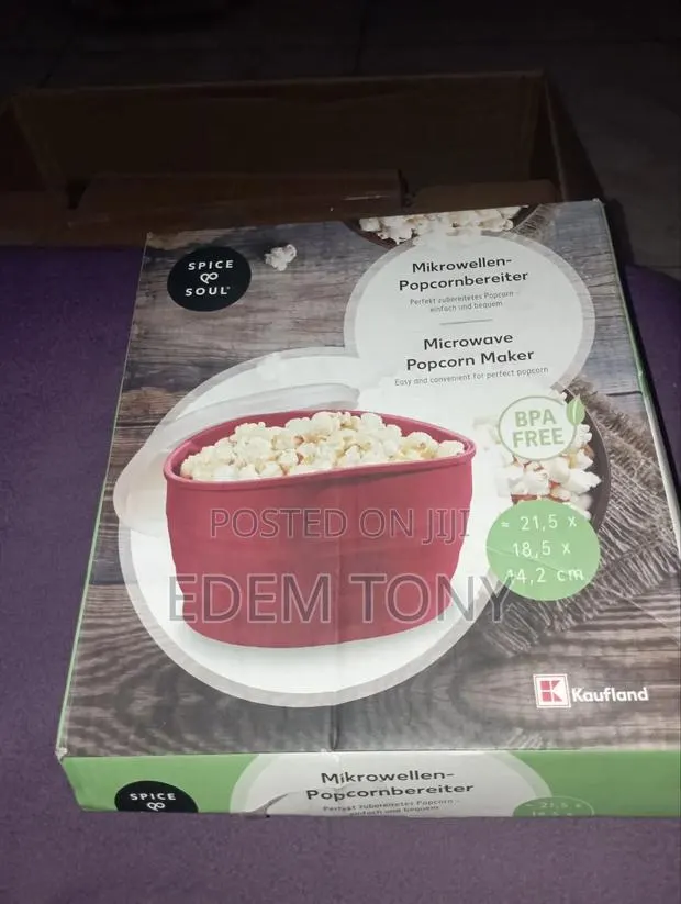 Spice & Soul Microwave Popcorn Maker-Red · Photo 1