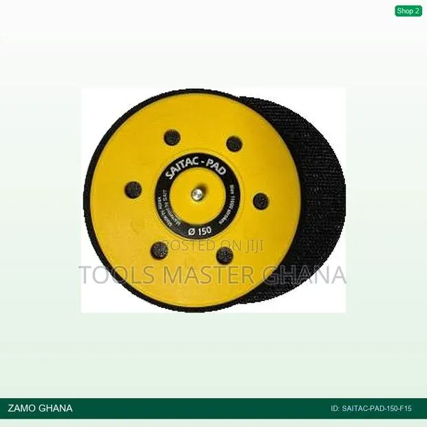 Sanding Pad 150mm F15 M8 B15 Yellow - Saitac-Pad-150-F15 · Photo 1