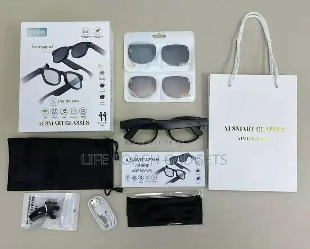 Aimb-G1 Bluetooth Voice Control Smart Glasses W/8mp, 1080p Camera · Photo 1