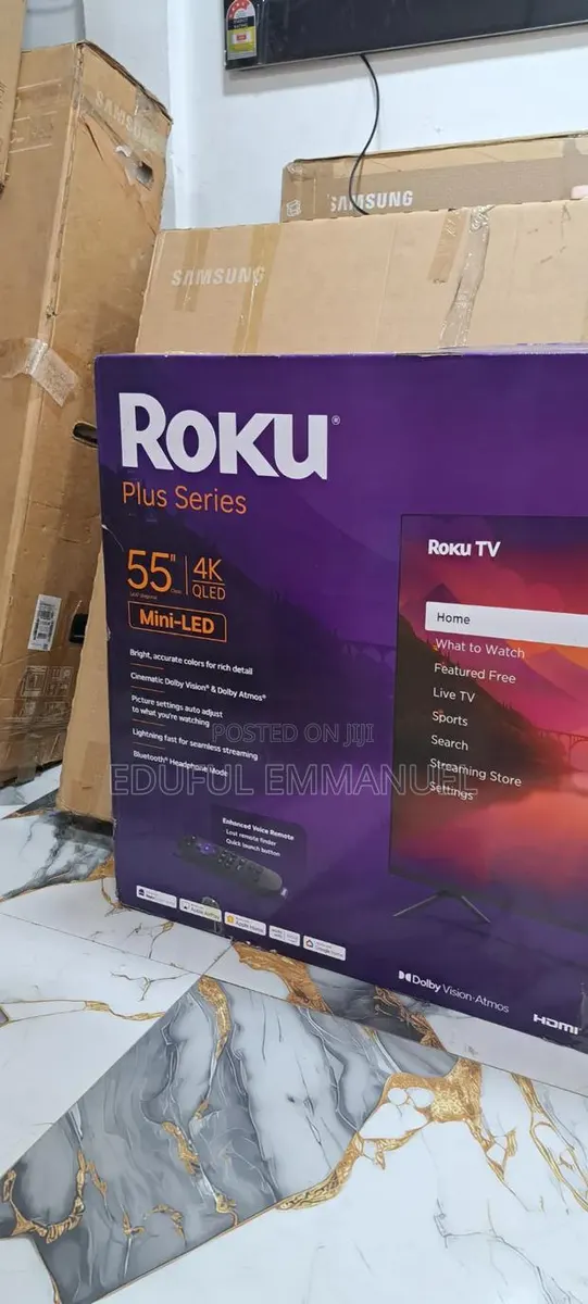 ROKU 55" QLED Plus Series MiniLed UHD Smart Apple Airplay Bluetooth · Photo 1