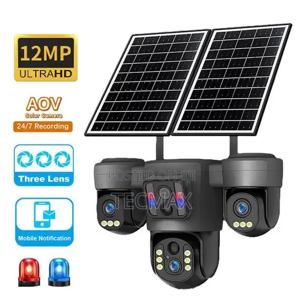 Ubox 3-Lens Solar Security Camera · Photo 1