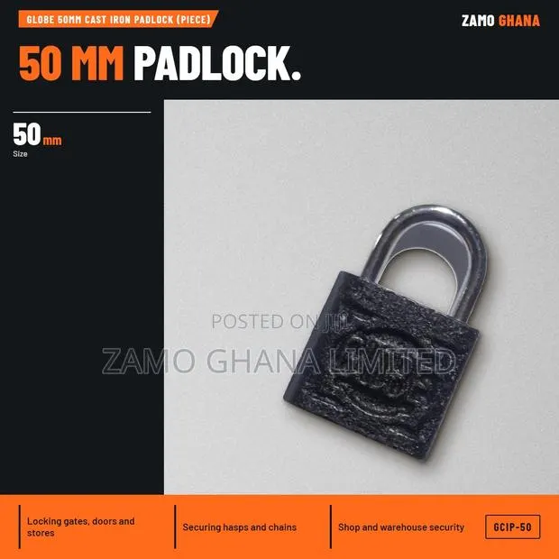 Globe 50Mm Cast Iron Padlock (Piece) - GCIP-50 · Photo 1