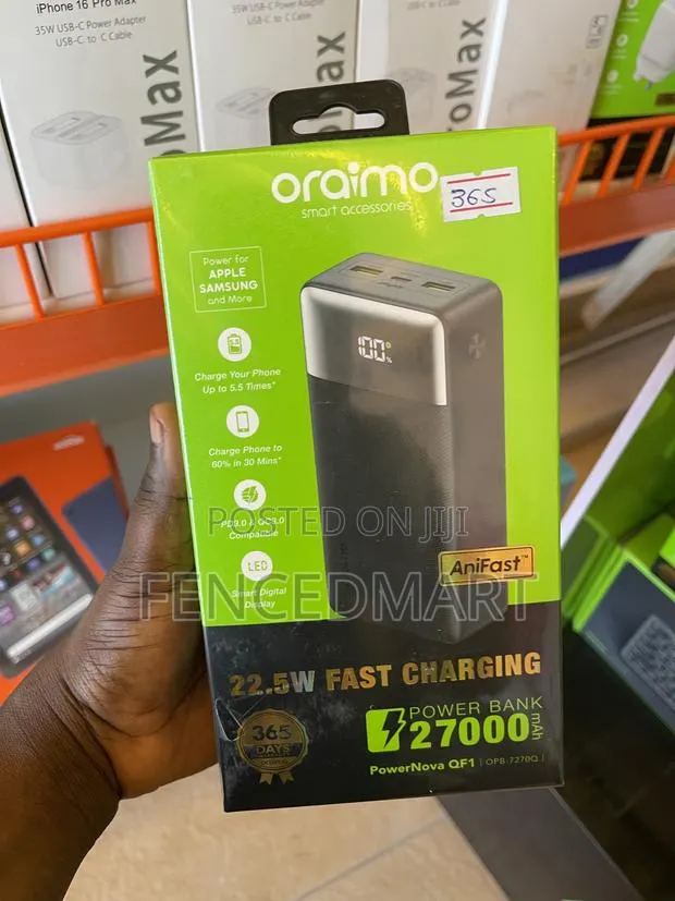 Oraimo PowerNova QF1 27000mAh 22.5W Fast Charging Power Bank · Photo 1