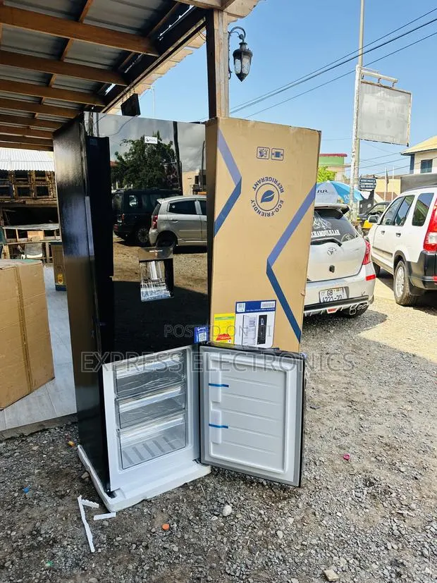 Lovely New Black Mirror Double Door Fridge Pf-370-13m · Photo 1