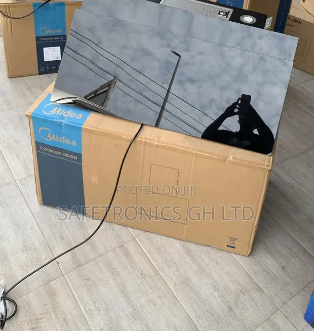 Just Order Midea 90cm Angled Cooker Hood W/ Black Tempered Glass · Photo 1