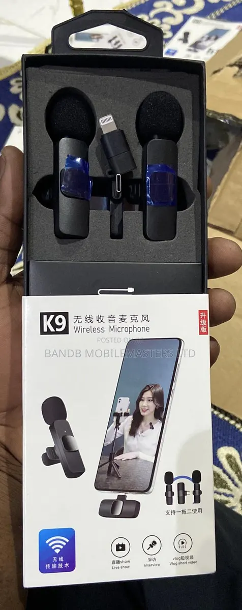 Wireless Microphone for Android/iPhone–Noise Reduction Clip-on Mic · Photo 1