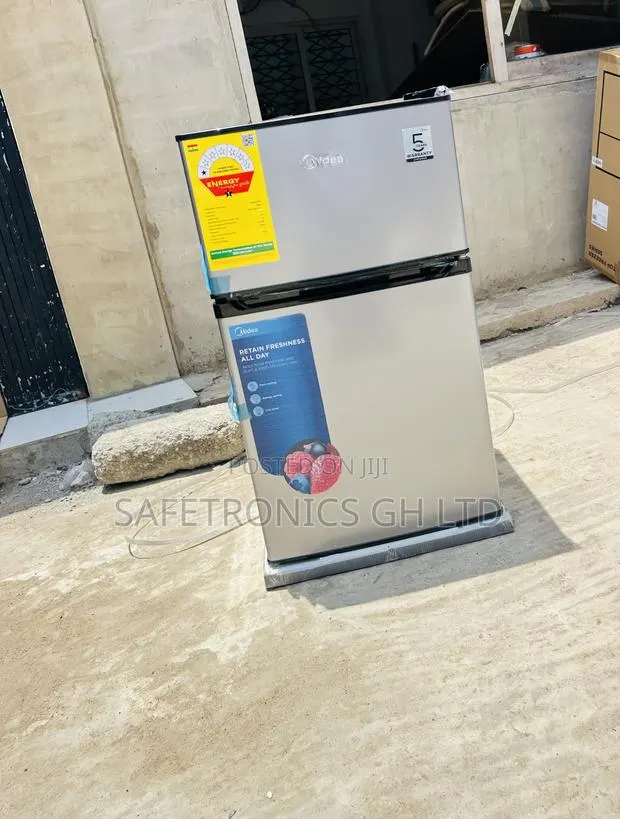 Neatly Sealed Midea 87ltr Double Door Table Top Fridge Hd-113f(N · Photo 1
