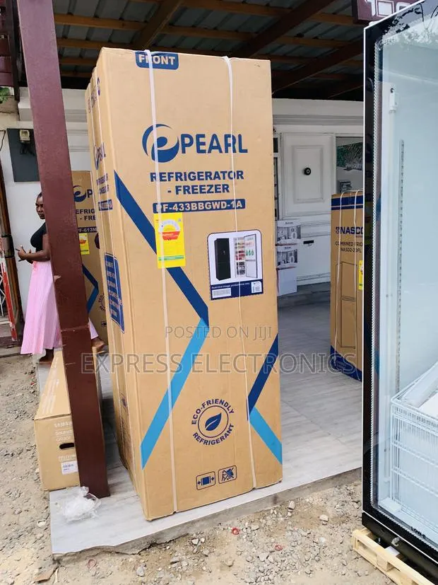 Authentic Sleek Double Door Fridge Black 309L Pearl PF-433bg · Photo 1