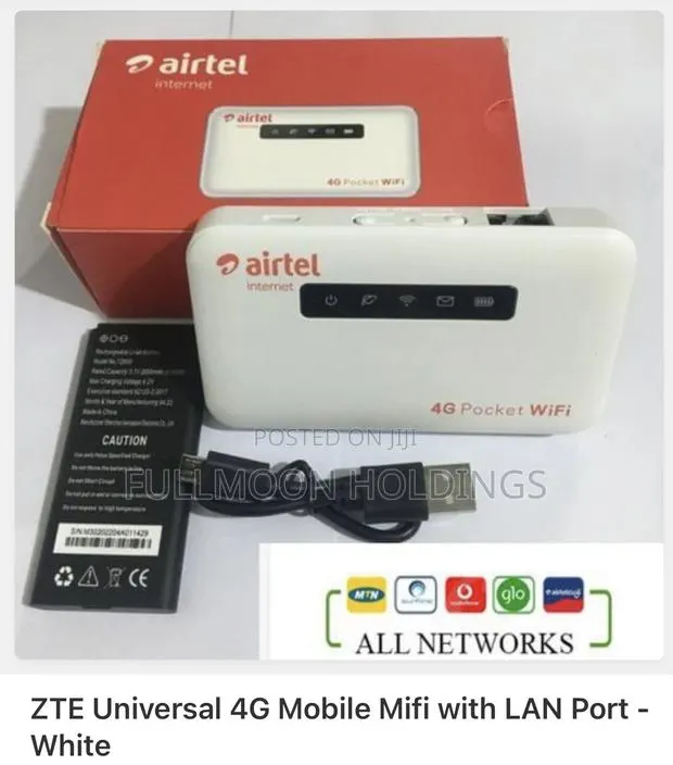 ZTE Universal 4G Mobile Mifi With LAN Port - White · Photo 1