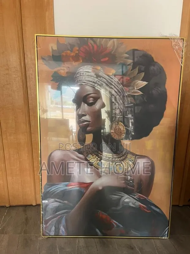 Large African Queen Framed Painting · Photo 1