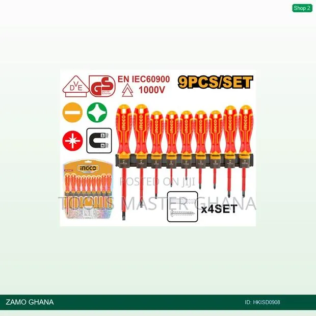 9 PCS Insulated Screwdriver - Hkisd0908 · Photo 1