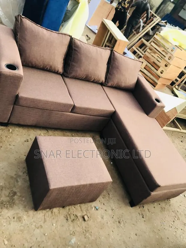 Strongest L Shape Brown Sofas Plus Table · Photo 1