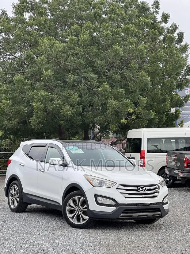 Hyundai Santa Fe 2015 White · Photo 1