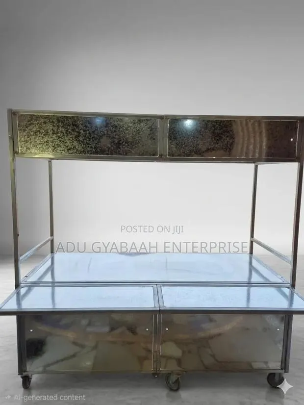 Stainless Steel Movable Food Vending Cart/Kiosk - Foldable · Photo 1