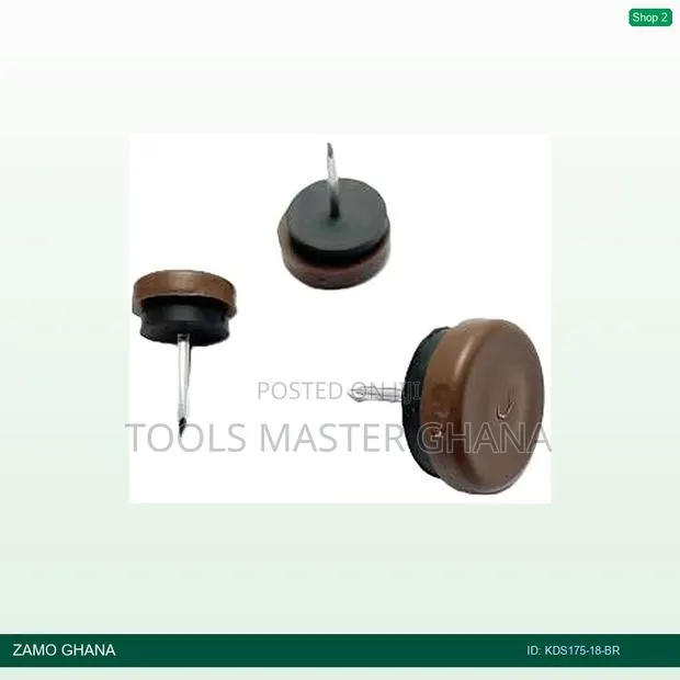 Furniture Plastic Glide Nail 18 500pcs/PKT - Kds175-18-Br · Photo 1