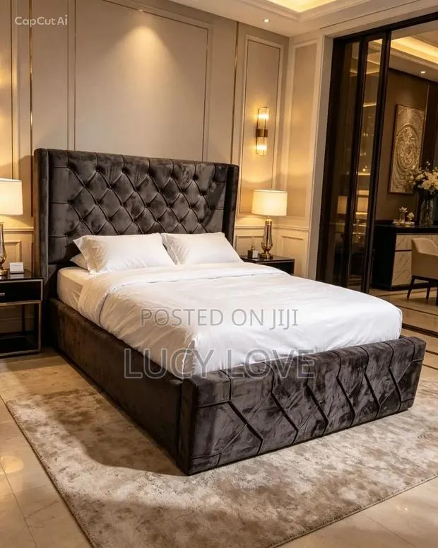 Italian Material Double Bedframe · Photo 1