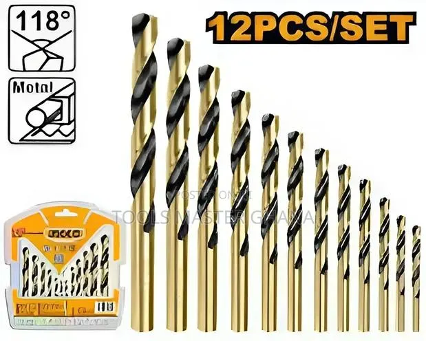 12 PCS HSS Twist Drill Bits Set - Akdb1125 · Photo 1