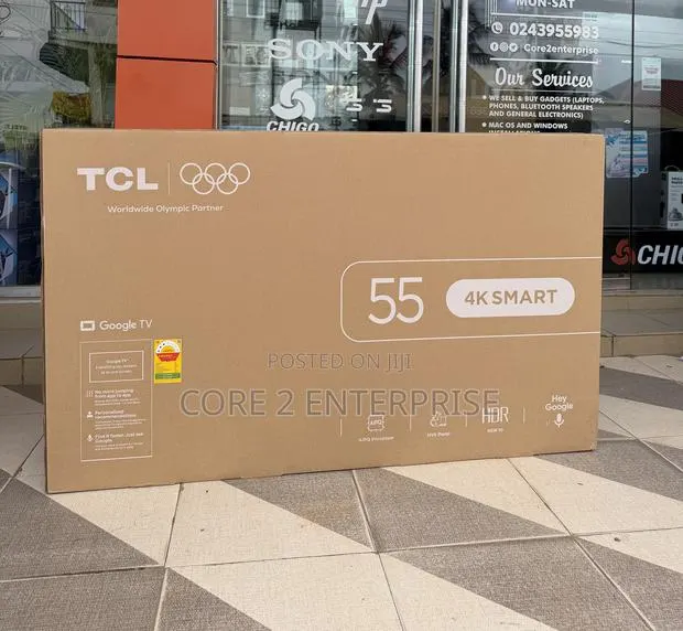 Brand New TCL 55" Smart Google Tv - HDR + Voice Control · Photo 1