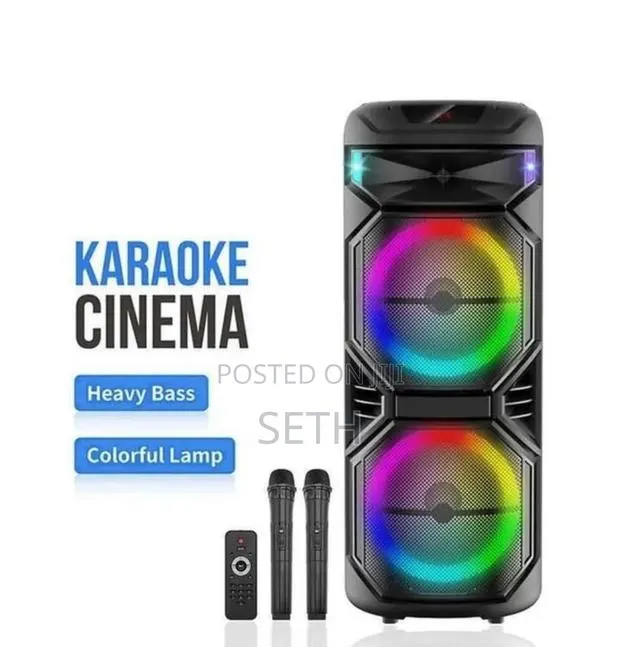 TTD-1515 Portable Bluetooth Speakers With Karaoke Microphone - Black · Photo 1