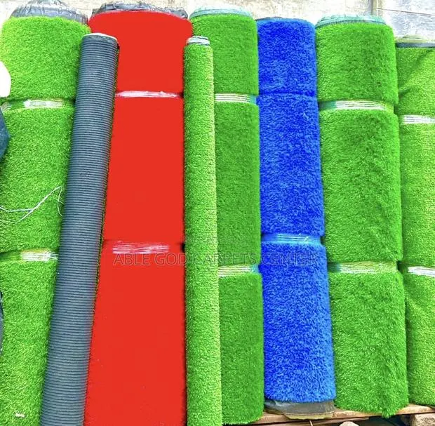 Thick Red, Blue and Green Artificial Grass and Astroturf Bundles · Photo 1