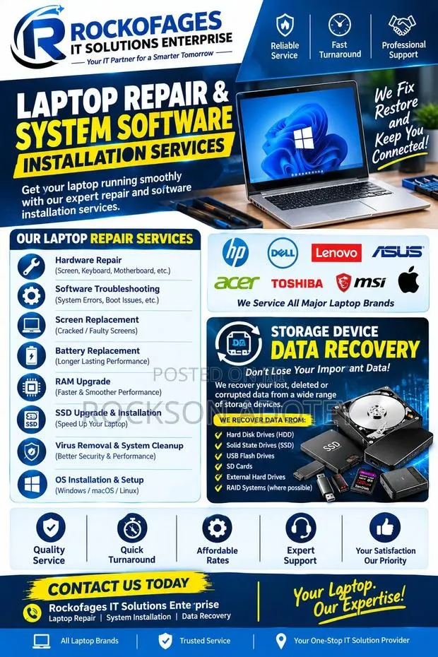 Laptop Repair & System Software Installation Services · Photo 1