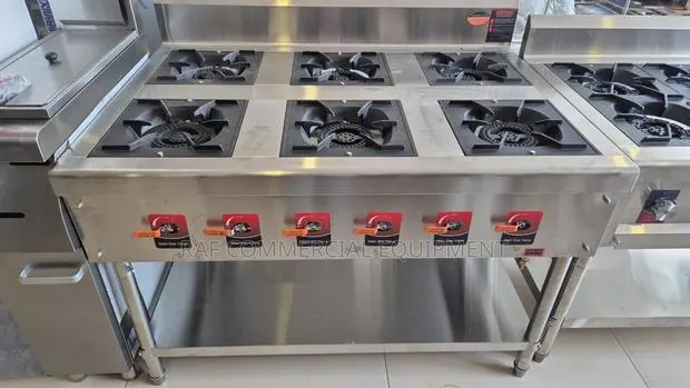 Commercial 6 Burner Gas Stove Cooker · Photo 1