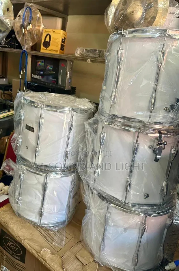 Premier 6 PCS Parade / Marching Drum Set - White · Photo 1