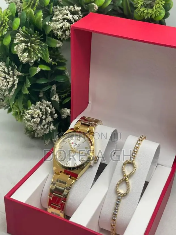 Ladies Curren Watch Bracelet Set – Elegant Gift Set for Her · Photo 1