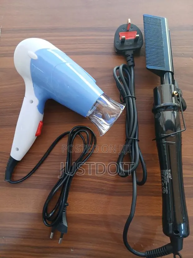 Hot Comb With Curler + Hair Dryer · Photo 1