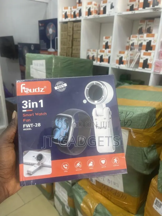 Fsudz 3-in-1 Smart Watch + Mini Fan · Photo 1