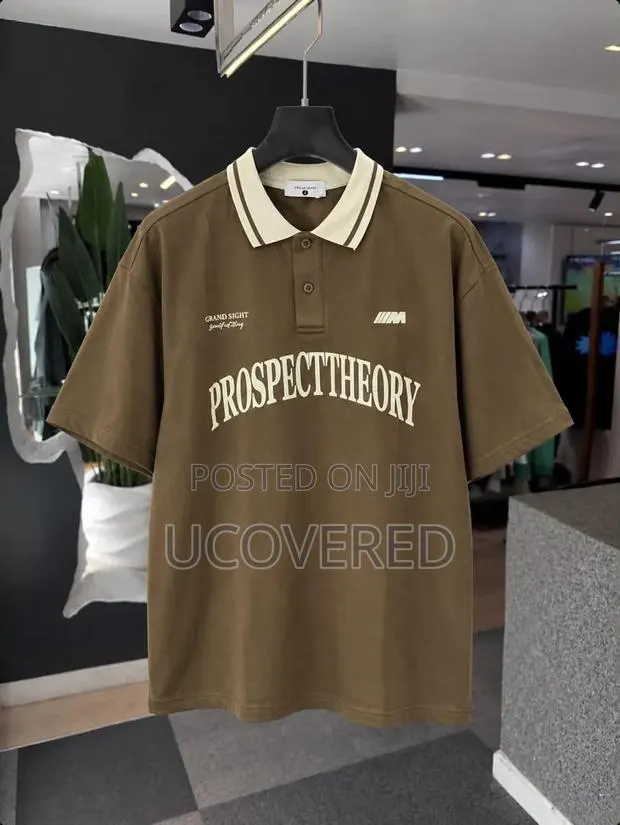 Oversized "Prospecttheory" Streetwear Polo T-Shirt · Photo 1