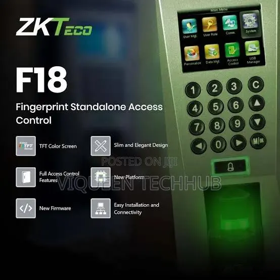 Zk Teco F18 Access Control+Fingerprint+Terminal+Password · Photo 1