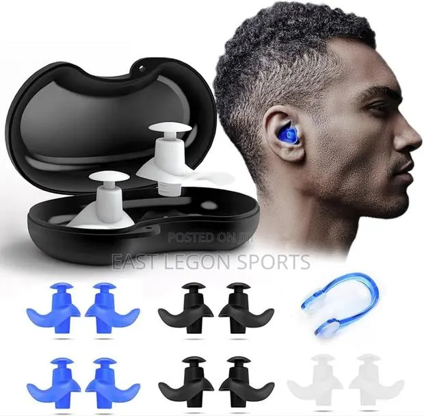 Swimming Nose and Ear Plug Set Clip Plugs Pool · Photo 1