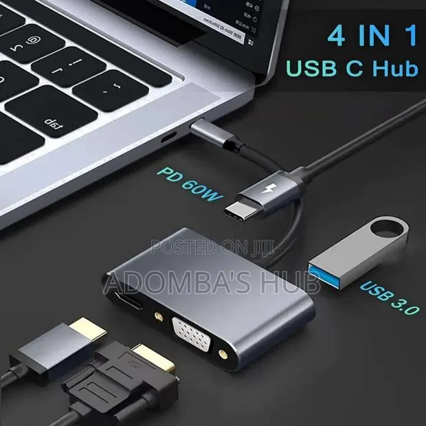 4 in 1 Type C Hub Docking Station · Photo 1
