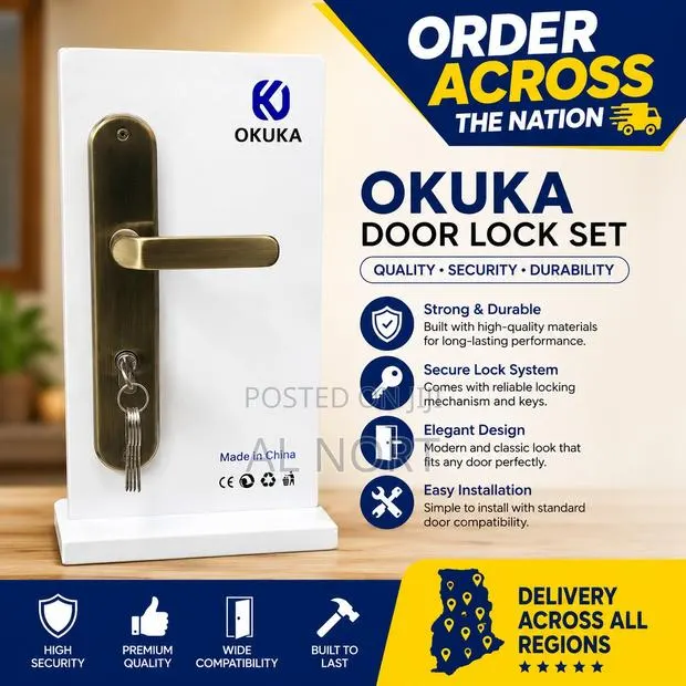 Okuka Door Lock Set – Antique Bronze · Photo 1