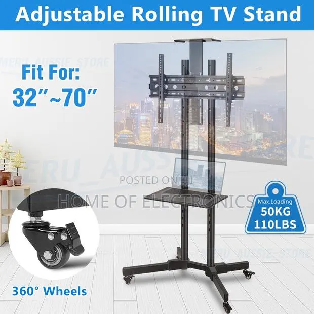 For Business Presentations Mobile Trolley Tv Stand With Wheels(32-70) · Photo 1