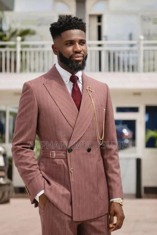 Executive Pinstripes Breasted Suits Available in Stock · Photo 1