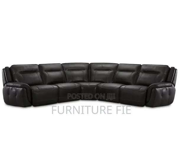 Lenardo 5-Pc. Leather Sectional With 2 Power Motion Recliners From Usa · Photo 1
