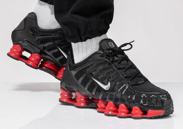 Nike Shox Black and Red Sneaker · Photo 1
