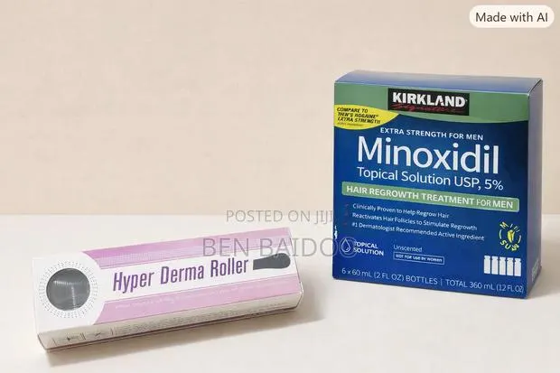 Kirkland Hair Growth Pack+Derma Roller (Rapid Hair Growth Solutions) · Photo 1