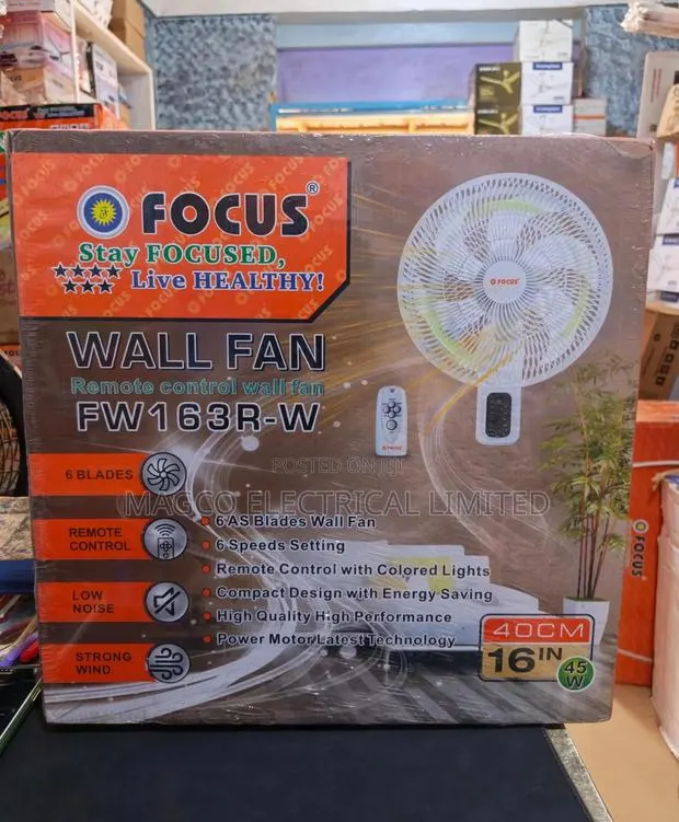 Focus Remote Wall Fan · Photo 1