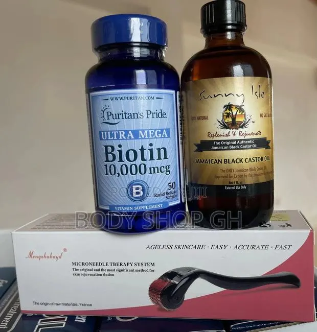 Puritans Pride Biotin +Derma Roller +Jbco Hair Regrowth Pack · Photo 1