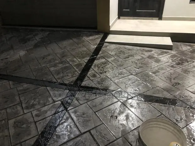 Bordered Stain Stamped Concrete #0003