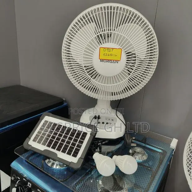 Topmost Top Quality Morgan Rechargeable Solar Fan With USB Port & Bulb · Photo 1