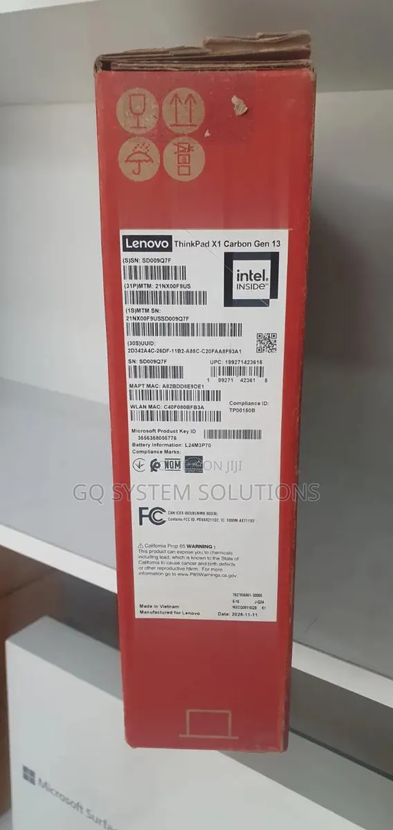 New Laptop Lenovo ThinkPad X1 Carbon 32GB Intel Core Ultra 7 SSD 1T