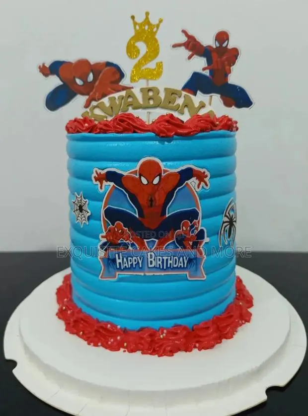 Red and Blue Spiderman Character Cake for Kids · Photo 1